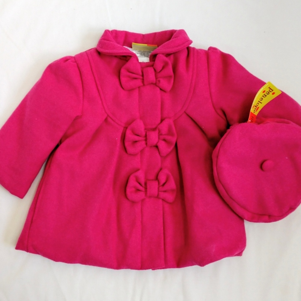 Fuscia Dress Coat & Hat #NWT